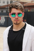 Óculos de Sol Rosa c/ Camaleão Espelhado (Unissex)