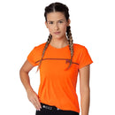 Baby Look Zeiq Laranja – Logo Preto