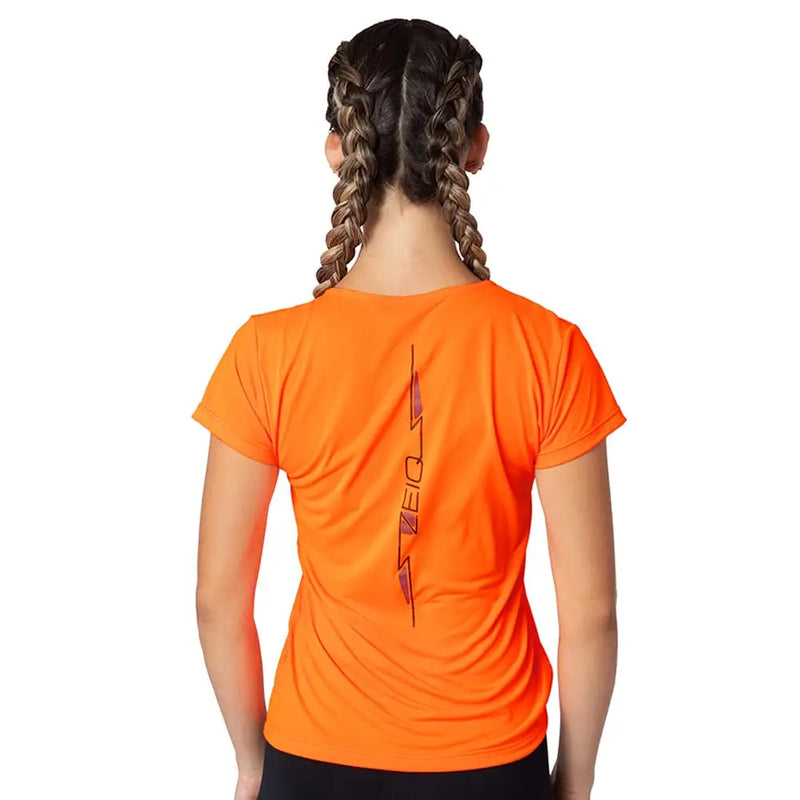 Baby Look Zeiq Laranja – Logo Preto