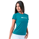 Baby Look Zeiq Verde Petróleo – Logo Branco