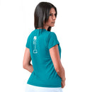 Baby Look Zeiq Verde Petróleo – Logo Branco