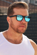 Óculos de sol Summer Preto c/ Azul Espelhado (Unissex)