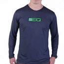 Camiseta Esportiva Manga Longa Zeiq Preta – Logo Verde e Cinza