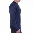 Camiseta Esportiva Manga Longa Zeiq Preta – Logo Verde e Cinza