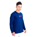 Camiseta Esportiva Manga Longa Zeiq Azul Marinho – Logo Rosa