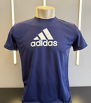 Camiseta Dri-Fit Adidas Azul - Logo Branco