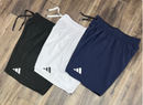 Shorts Adidas Branco Badge of Sport Logo Preto