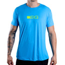 Camiseta Esportiva Slim Zeiq Azul – Logo Amarelo