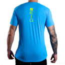 Camiseta Esportiva Slim Zeiq Azul – Logo Amarelo