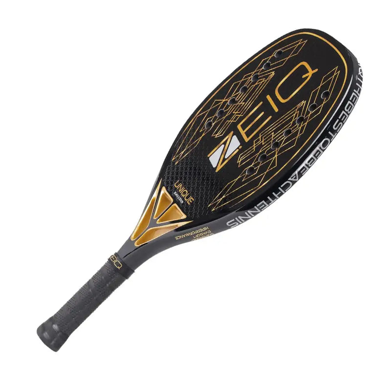 Raquete de Beach Tennis Unique Zeiq Black – Carbono 18k