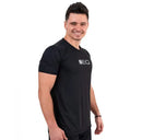 Camiseta Esportiva Slim Dry Zeiq Preta – Logo Prata