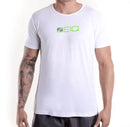 Camiseta Esportiva Slim Zeiq Branca – Logo Verde e Cinza