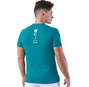 Camiseta Esportiva Slim Zeiq Verde Petróleo – Logo Branco