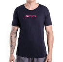 Camiseta Esportiva Slim Zeiq Preta – Logo Rosa e Branco