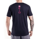 Camiseta Esportiva Slim Zeiq Preta – Logo Rosa e Branco