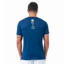 Camiseta Esportiva Slim Dry Zeiq Azul Marinho – Logo Branco e Laranja