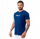 Camiseta Esportiva Slim Dry Zeiq Azul Marinho – Logo Branco e Laranja