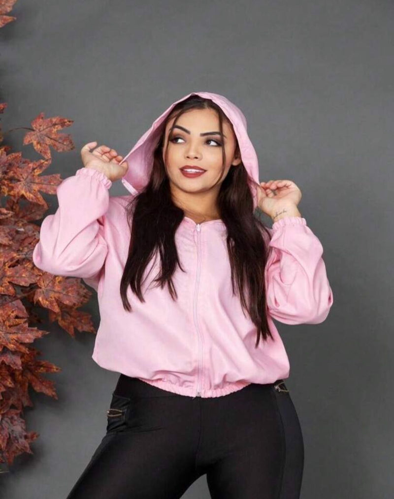 Jaqueta Corta Vento Feminina Nike – Rosa