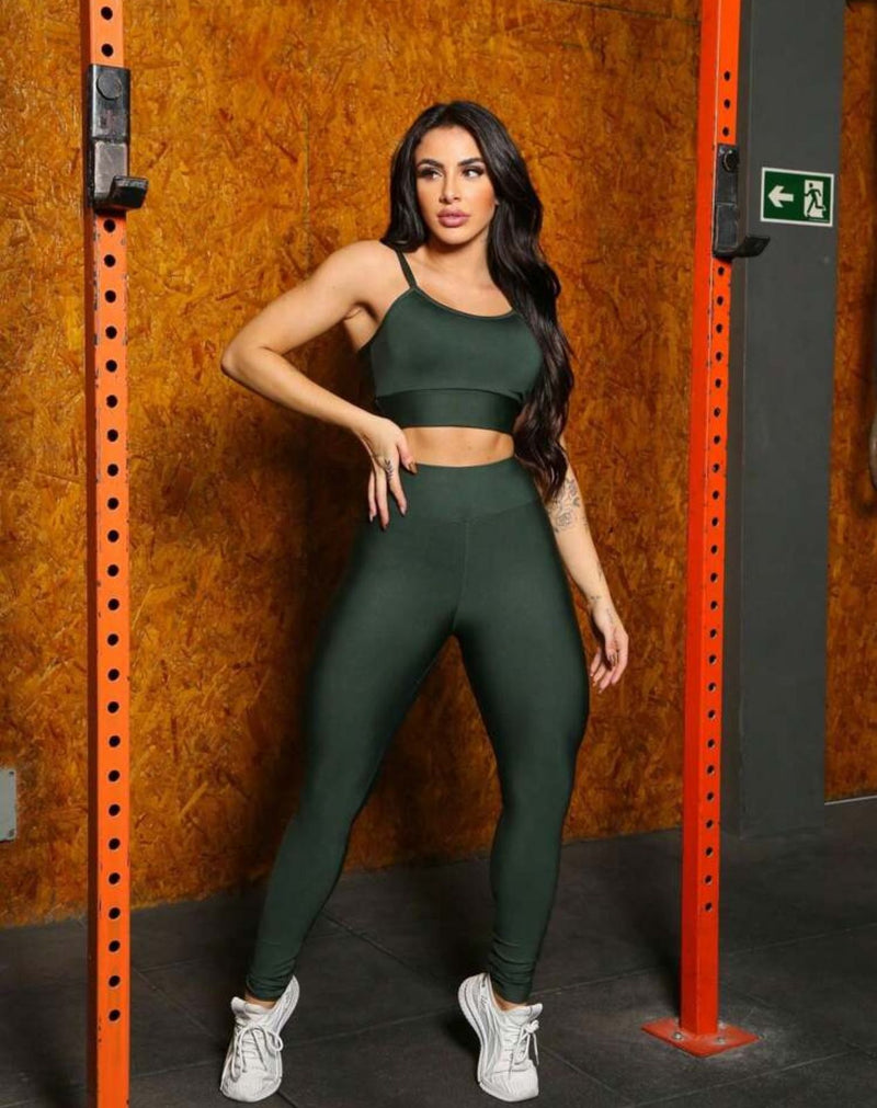 Conjunto Fitness Feminino – Verde Militar