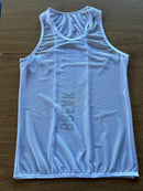 Regata Feminina Branca com Estampa Preta