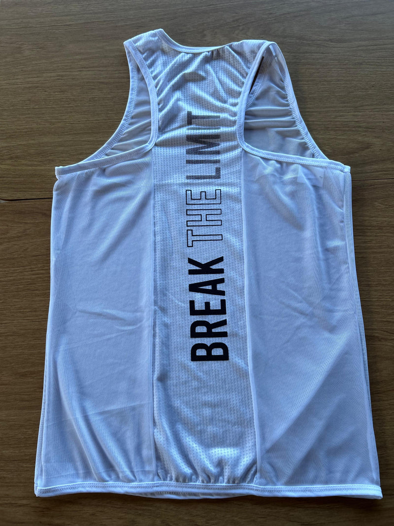 Regata Feminina Branca com Estampa Preta