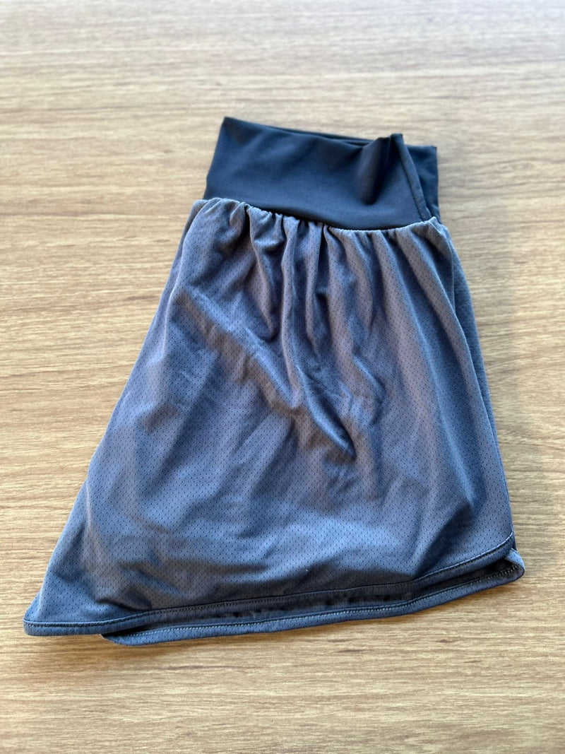 Short Saia Cinza Feminino