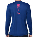 Baby Look Manga Longa Zeiq Azul Marinho – Logo Rosa