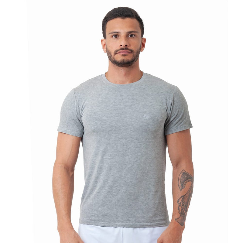 Camiseta Malha Fria Zeiq Cinza – Logo Branco